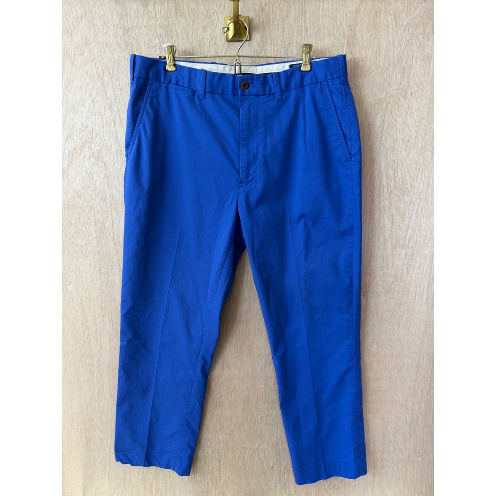 Polo Ralph Lauren Mens Royal Blue Cotton Twill Stretch Chino Pants 35x26